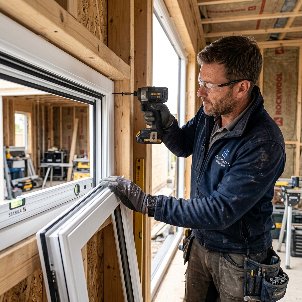 Craftsman installing window